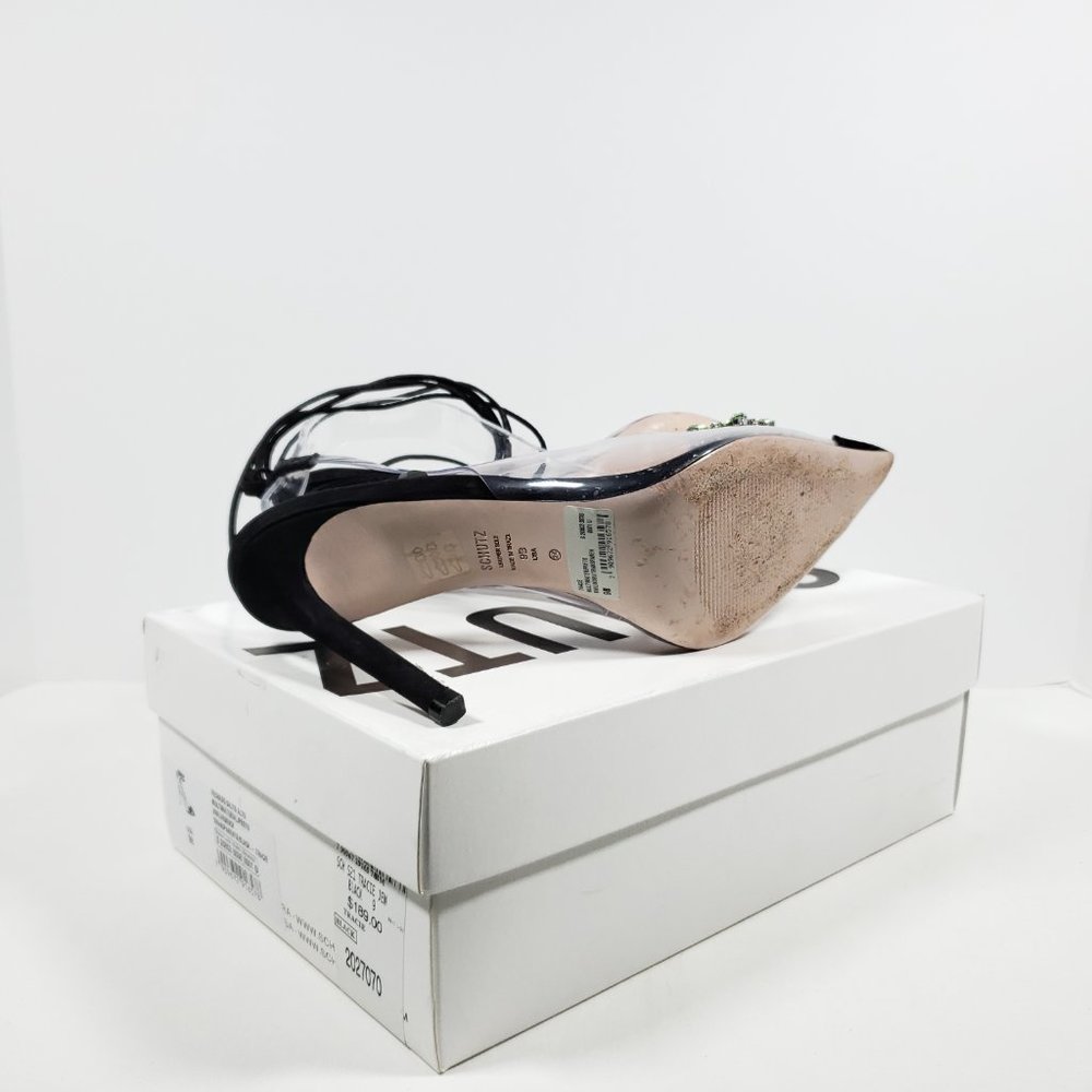 Schutz Tracie Jewel Pumps - Black 9B - Picture 3 of 4